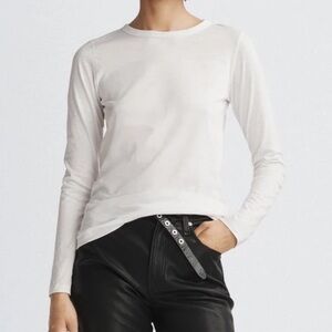 Rag & Bone White Slub Long Sleeve